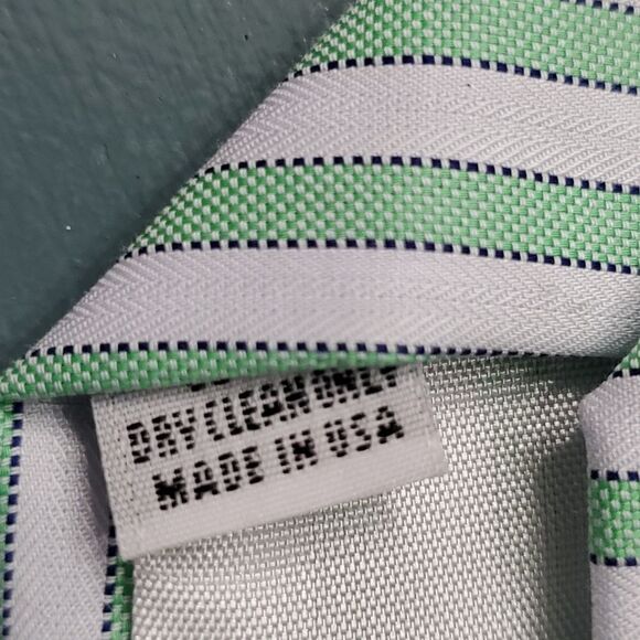 Men's Giorgio g.T.Rhodes Vero Beach NWT Tie, new with tags. Green/white. - Picture 7 of 8